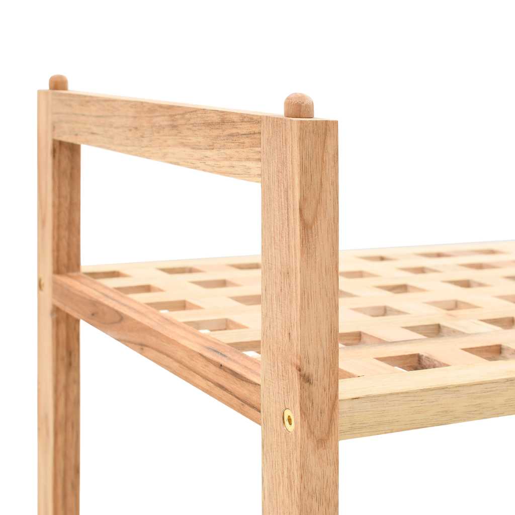 vidaXL Schuhregal Walnussholz Massiv 69x26x40 cm