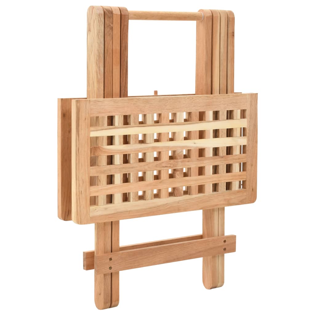 vidaXL Klappbarer Beistelltisch Walnussholz Massiv 50x50x49 cm