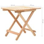 vidaXL Klappbarer Beistelltisch Walnussholz Massiv 50x50x49 cm