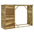 vidaXL Geräteschuppen mit Unterstand Kiefernholz 253×80×170 cm