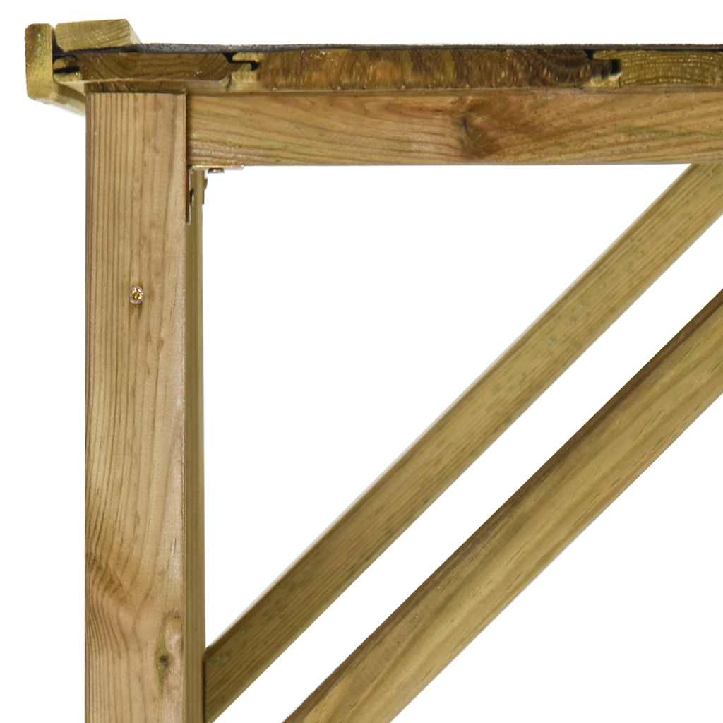 vidaXL Geräteschuppen mit Unterstand Kiefernholz 253×80×170 cm