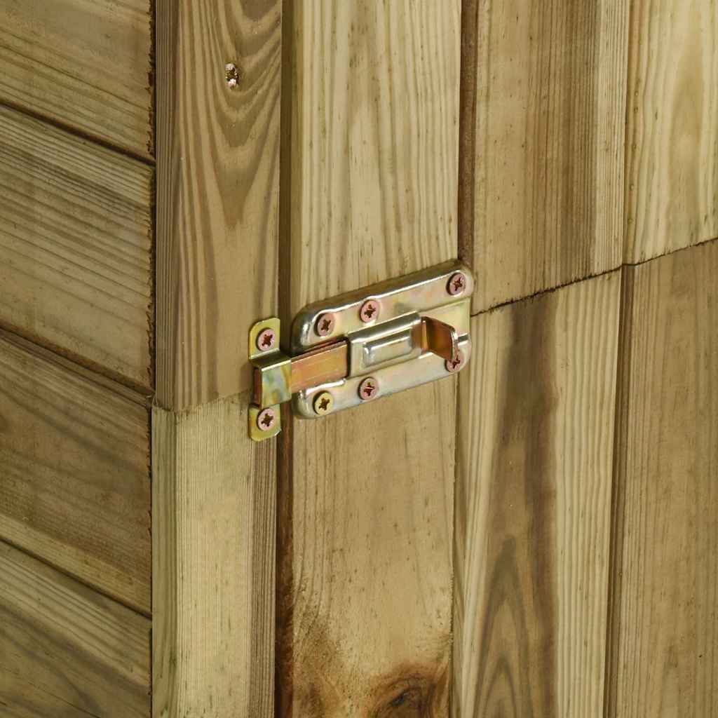 vidaXL Geräteschuppen mit Unterstand Kiefernholz 253×80×170 cm