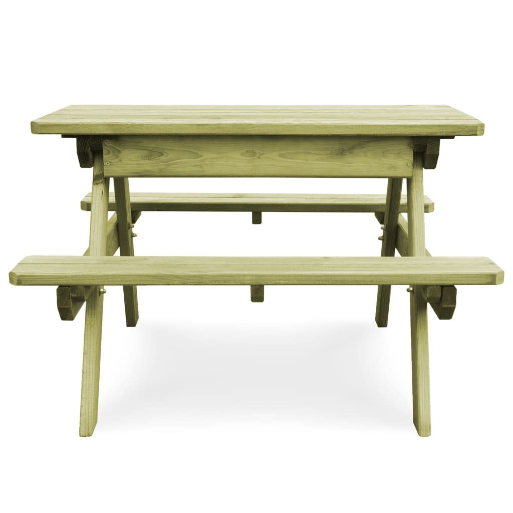vidaXL Kinder-Picknicktisch 90x90x58 cm Imprägniertes Kiefernholz