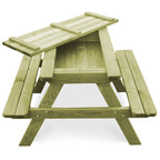 vidaXL Kinder-Picknicktisch 90x90x58 cm Imprägniertes Kiefernholz
