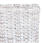 vidaXL Esszimmerstühle 6 Stk. Hellbraun Kubu Rattan und Mangoholz