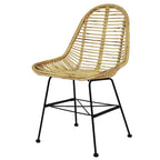 vidaXL Esszimmerstühle 6 Stk. Rattan Natur