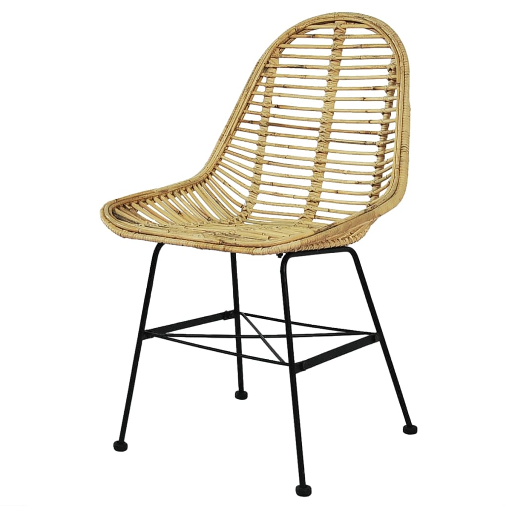 vidaXL Esszimmerstühle 6 Stk. Rattan Natur