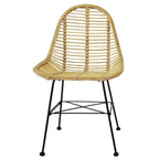 vidaXL Esszimmerstühle 6 Stk. Rattan Natur