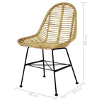 vidaXL Esszimmerstühle 6 Stk. Rattan Natur