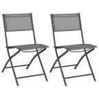vidaXL Klappbare Gartenstühle 2 Stk. Stahl und Textilene