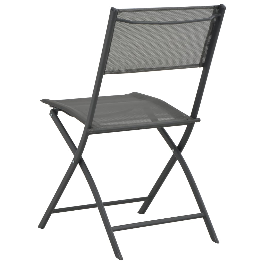 vidaXL Klappbare Gartenstühle 2 Stk. Stahl und Textilene