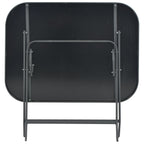 vidaXL Gartentisch Klappbar Grau 100x75x72 cm Glas und Stahl