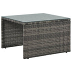 vidaXL 3-tlg. Garten-Lounge-Set mit Polstern Poly Rattan Grau