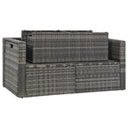 vidaXL 6-tlg. Garten-Lounge-Set mit Polstern Poly Rattan Grau