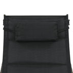 vidaXL Sonnenliege Poly Rattan und Textilene Braun