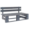 vidaXL Outdoor-Bank Paletten Holz Grau