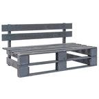 vidaXL Outdoor-Bank Paletten Holz Grau