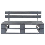 vidaXL Outdoor-Bank Paletten Holz Grau