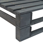 vidaXL Outdoor-Eckbank Paletten Holz Grau