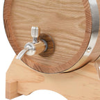 vidaXL Weinfass mit Hahn Eichenholz Massiv 6 L