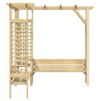 vidaXL Eck-Pergola mit Bank Kiefernholz Imprägniert