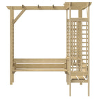 vidaXL Eck-Pergola mit Bank Kiefernholz Imprägniert