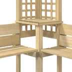 vidaXL Eck-Pergola mit Bank Kiefernholz Imprägniert