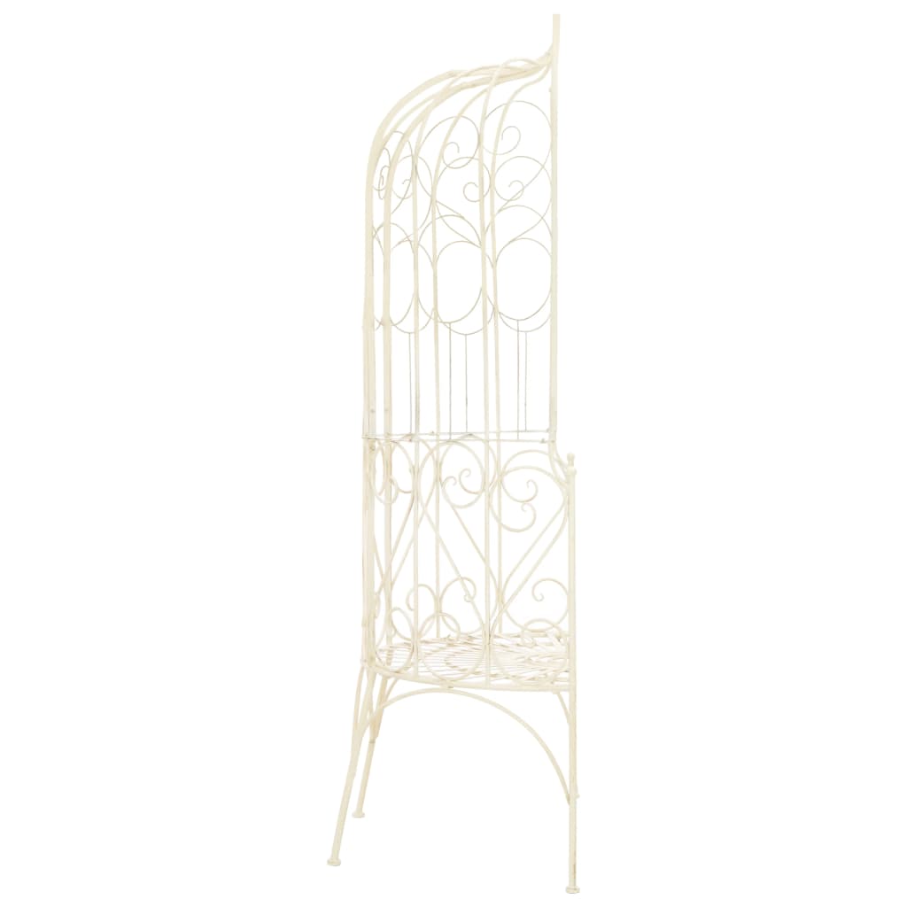 vidaXL Gartenbank 95 cm Eisen Antik Weiß