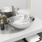 vidaXL Waschbecken Keramik Weiß 41 x 30 x 12 cm