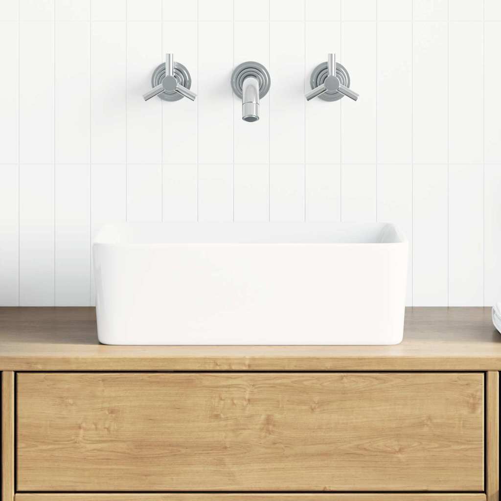 vidaXL Waschbecken Keramik Weiß 41 x 30 x 12 cm