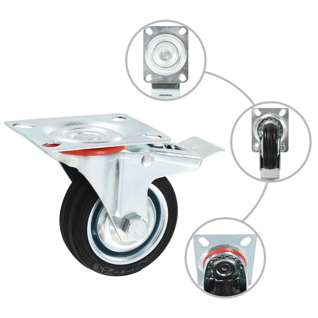 vidaXL Rollen 4 Stk. 75 mm
