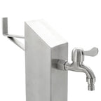 vidaXL Garten-Wassersäule Edelstahl Quadratisch 95 cm