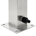vidaXL Garten-Wassersäule Edelstahl Quadratisch 95 cm