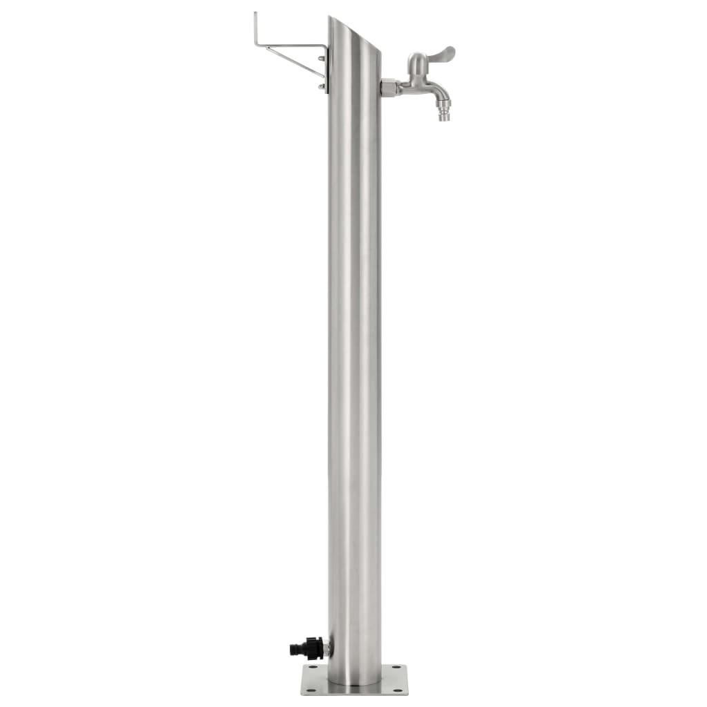 vidaXL Garten-Wassersäule Edelstahl Rund 95 cm