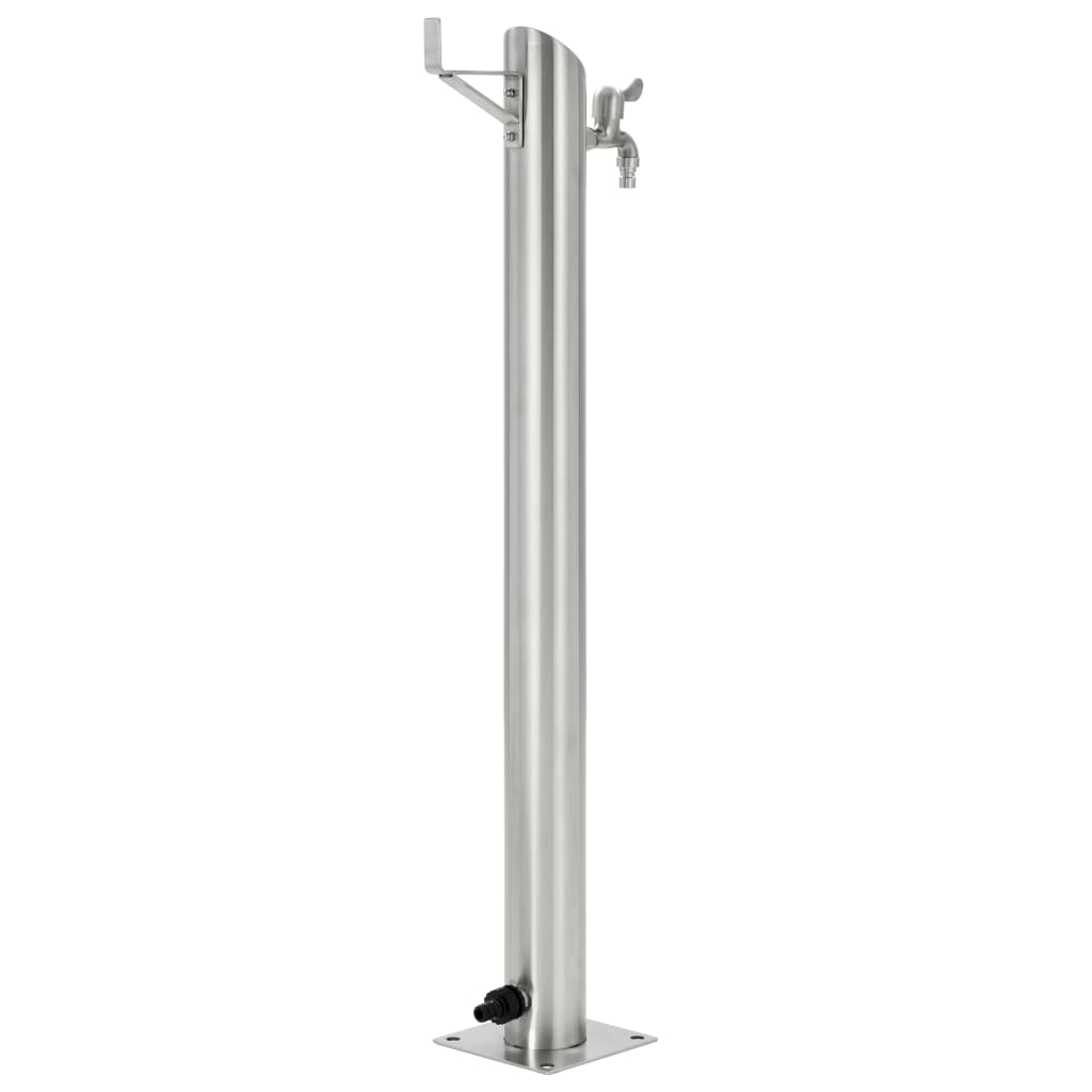 vidaXL Garten-Wassersäule Edelstahl Rund 95 cm