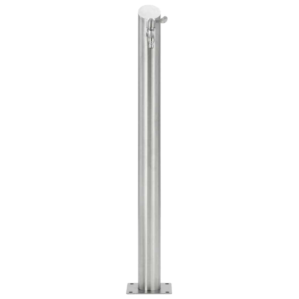 vidaXL Garten-Wassersäule Edelstahl Rund 95 cm