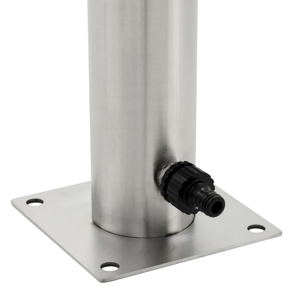 vidaXL Garten-Wassersäule Edelstahl Rund 95 cm