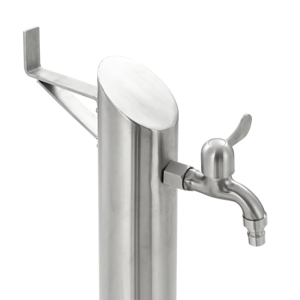 vidaXL Garten-Wassersäule Edelstahl Rund 95 cm