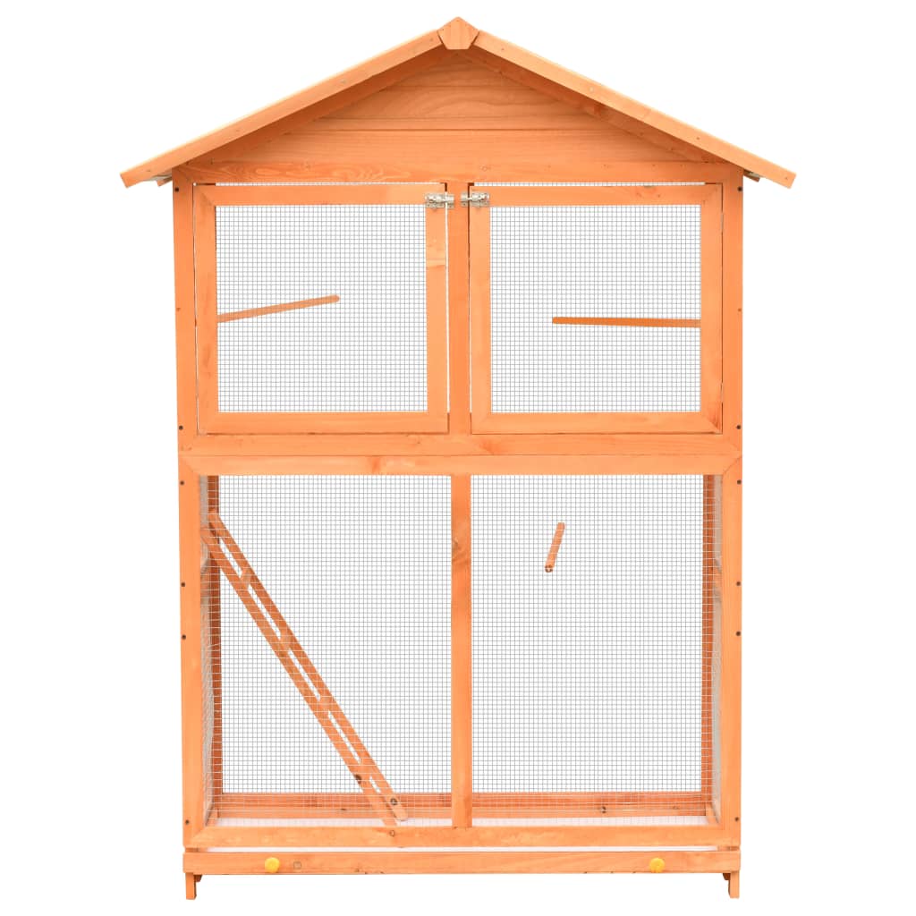 vidaXL Vogelkäfig Kiefernholz & Tannenholz 125,5x59,5x164 cm