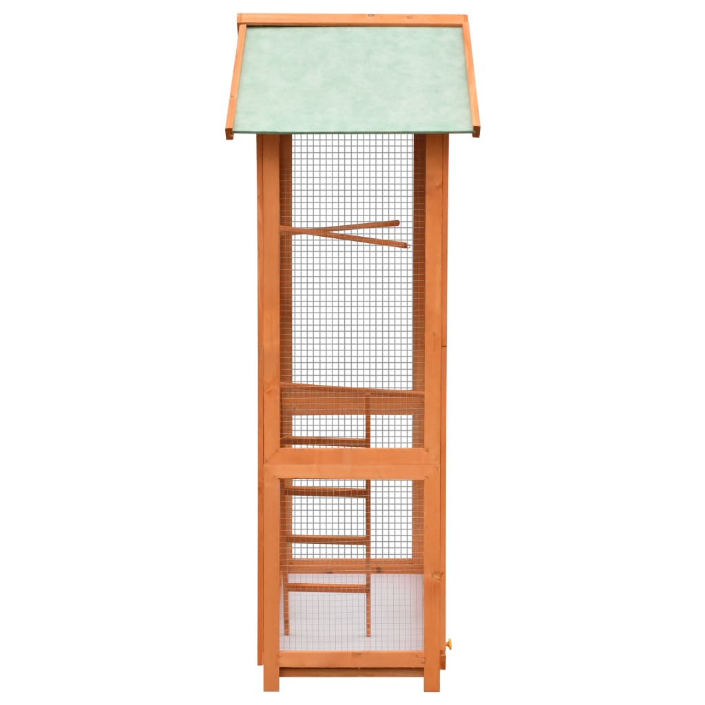 vidaXL Vogelkäfig Kiefernholz & Tannenholz 125,5x59,5x164 cm