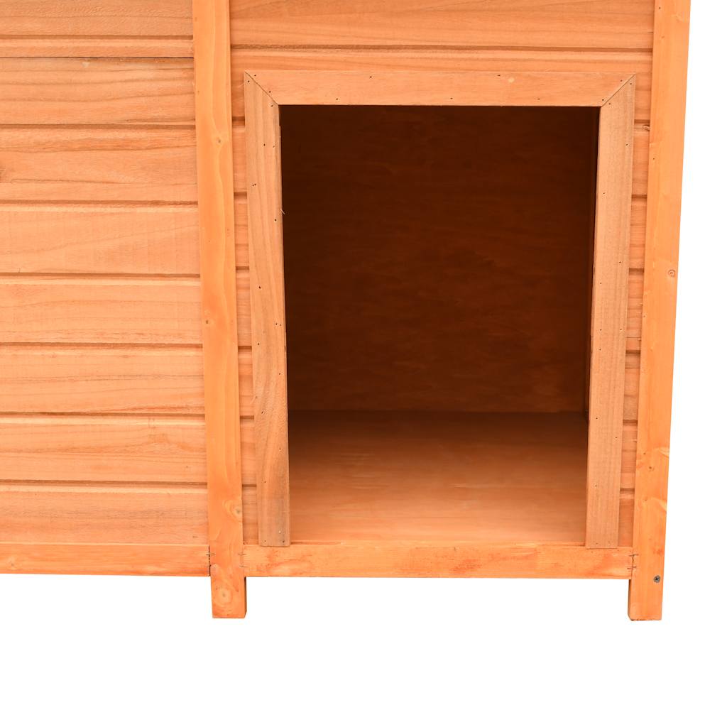 vidaXL Hundehütte Kiefernholz & Tannenholz 120x77x86 cm