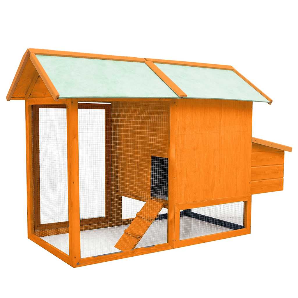 vidaXL Hühnerkäfig 170x81x110 cm Kiefernholz & Tannenholz