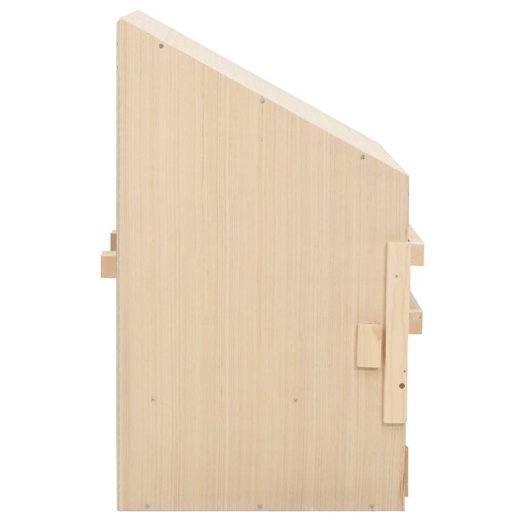 vidaXL Legenest für Hühner 2 Fächer 63x40x65 cm Massivholz Kiefer