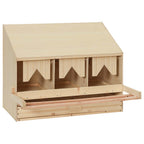 vidaXL 3er Legenest 72x33x54 cm Massivholz Kiefer