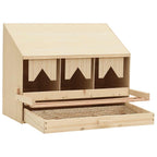 vidaXL 3er Legenest 72x33x54 cm Massivholz Kiefer