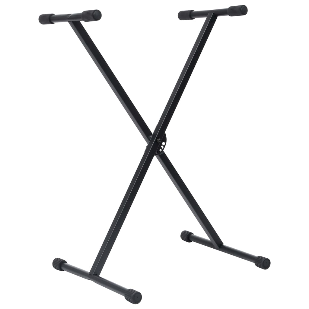 vidaXL Keyboardständer und Hocker Set Schwarz