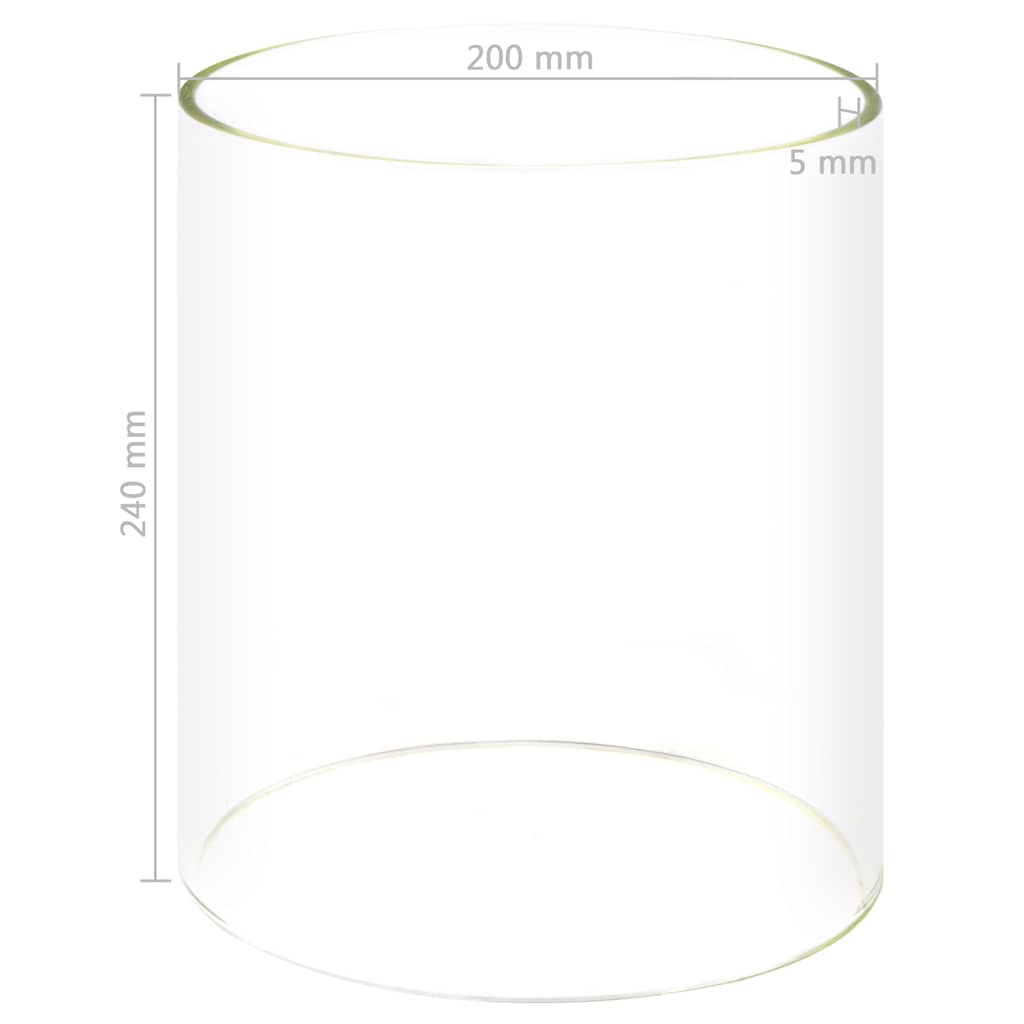vidaXL Glaszylinder für Würstchenwärmer 200x240 mm