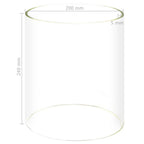vidaXL Glaszylinder für Würstchenwärmer 200x240 mm