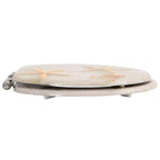 vidaXL Toilettensitz mit Soft-Close-Deckel MDF Seestern-Design