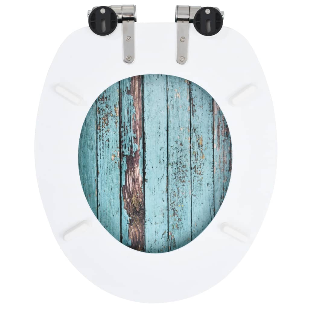 vidaXL Toilettensitz mit Soft-Close-Deckel MDF Altholz-Design